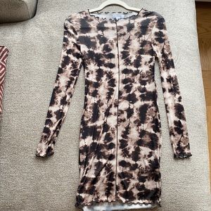 Top Shop Brown Tie Dye Dress